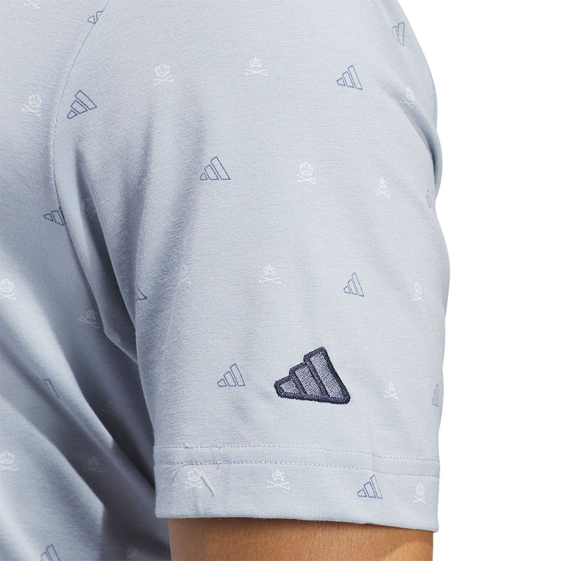 Adidas Go-To Print Polo (Light Grey)