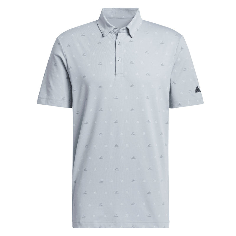 Adidas Go-To Print Polo (Light Grey)