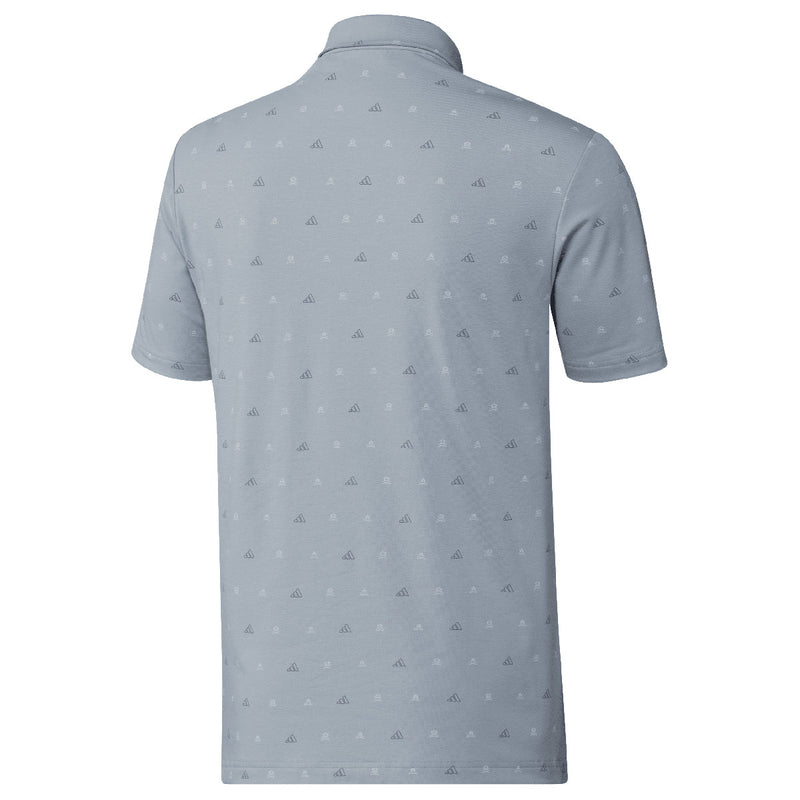 Adidas Go-To Print Polo (Light Grey)