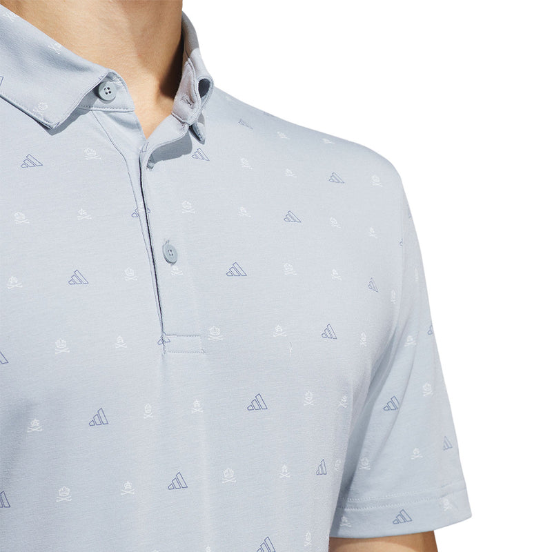 Adidas Go-To Print Polo (Light Grey)