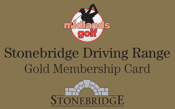 Stonebridge Driving Range and Adventure Golf Membership Card