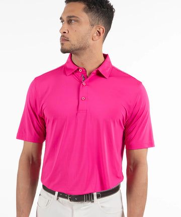 Bobby Jones Jersey Performance Solid Polo Shirt - Flamingo