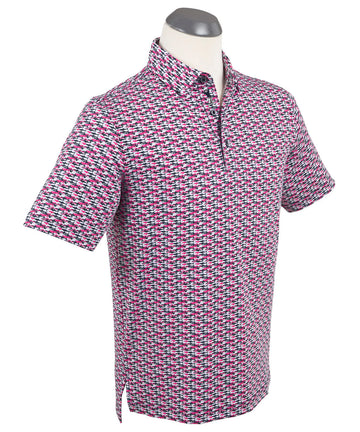 Bobby Jones Performance Shark Print Polo - 0