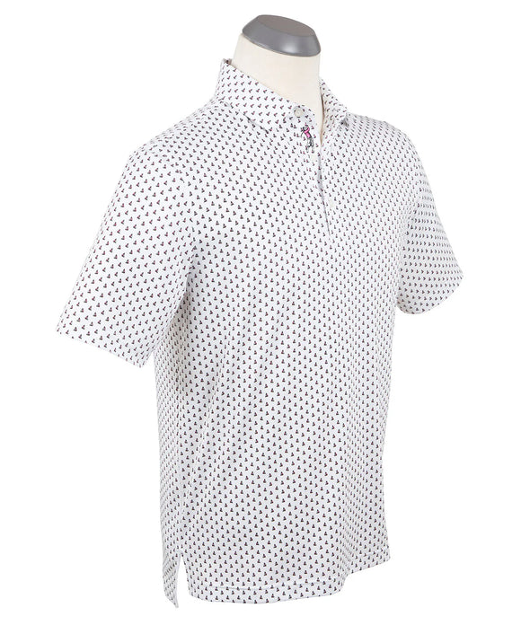 Bobby Jones Sail Boat Print Polo