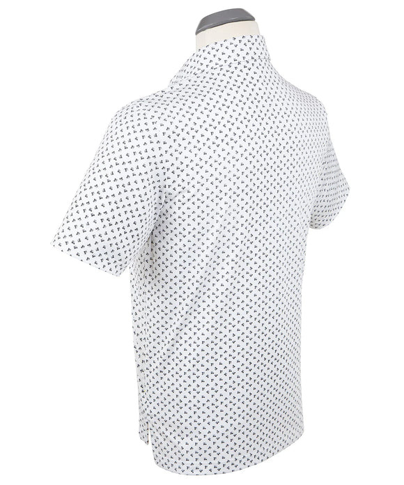 Bobby Jones Performance Golf Cart Print Polo black