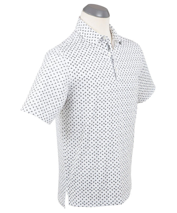 Bobby Jones Performance Golf Cart Print Polo black