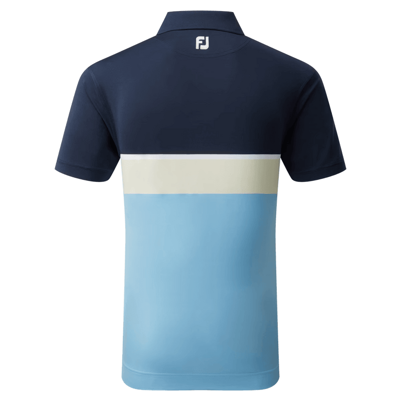 Footjoy Colour Theory Lisle Pique Polo (Navy/White/Almond/Blue)