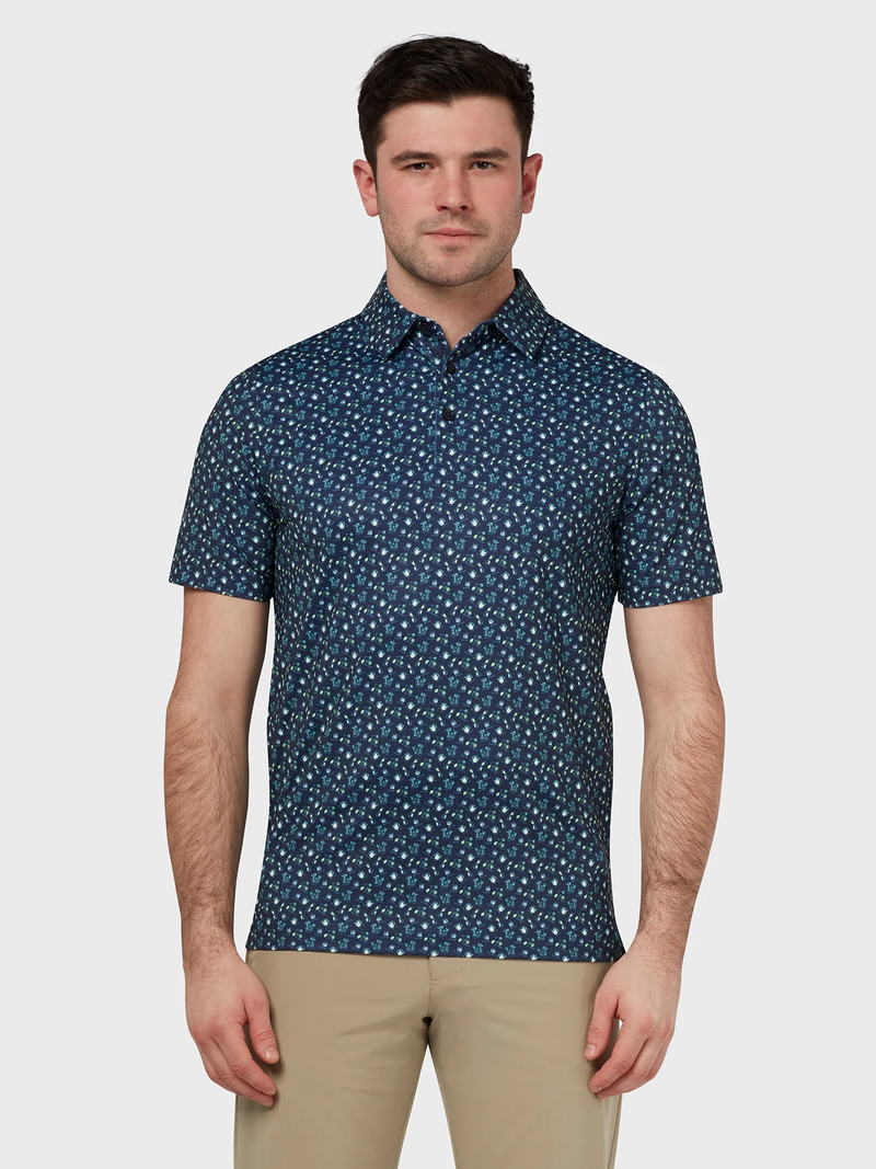 Callaway All Over Drinks Novelty Print Polo