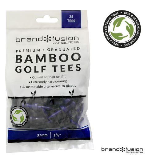 BAMBOO GRADUATED TEES 37MM/1 1/2" BLUE 25 PACK
