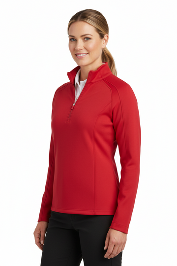 Bobby Jones Clover XH20 Madeleine 1/4 Zip Midlayer - Cambridge Red