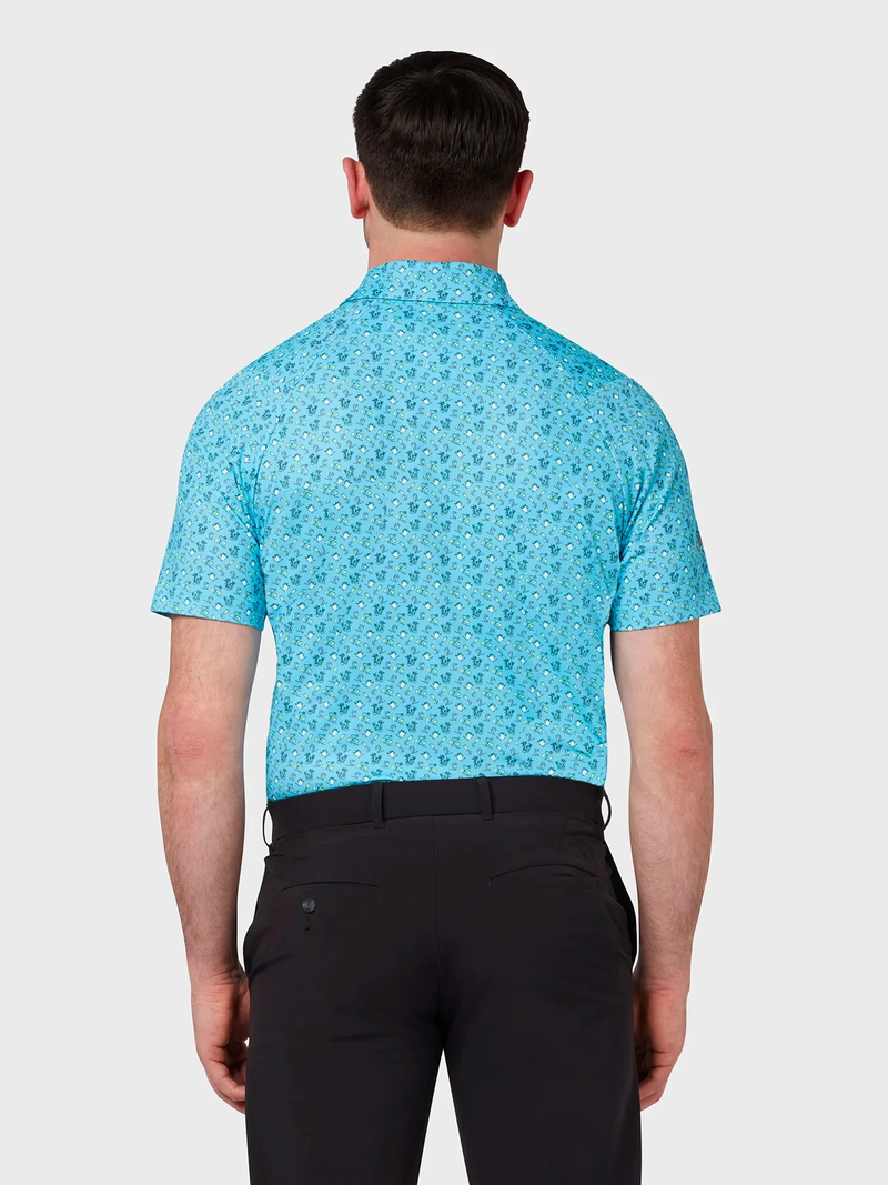Callaway All Over Drinks Novelty Print Polo