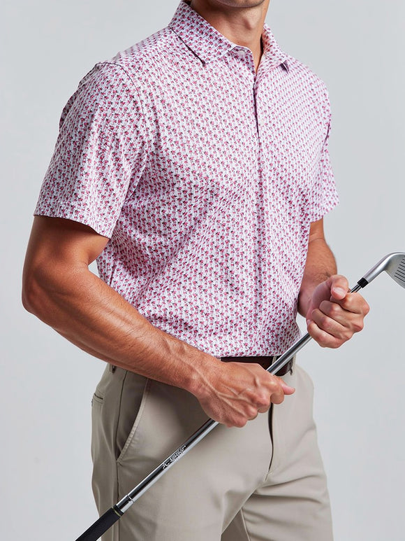 Bobby Jones Performance Palm Tree Print Polo