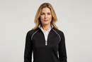 Bobby Jones Ladies Clover Lux Pima 1/4 Zip Pullover - Black-2