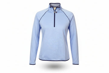 Bobby Jones Ladies Clover Lux Pima 1/4 Zip Pullover - Sky Blue - 0
