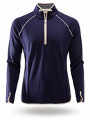 Bobby Jones Ladies Clover Lux Pima 1/4 Zip Pullover - Summer Navy-2