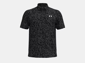 UA T2G Printed Polo - Black Castlerock