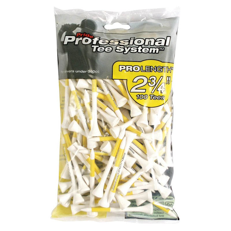 Pride Professional Golf Tees Large pack (Yellow)