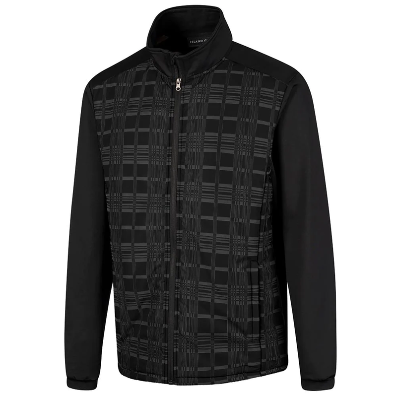Island Green Plaid Print Padded Jacket