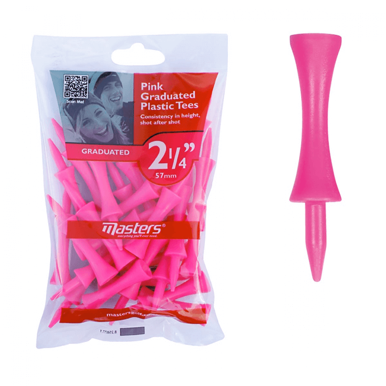 Masters Plastic Graduated Tees 2 1/4 bag 25 Pink