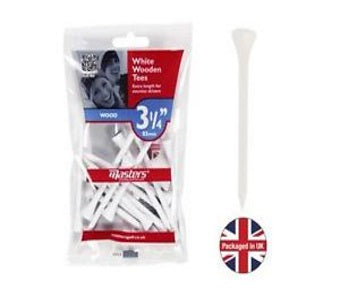 Masters Wood Tees 3 1/8 White 15 Pack