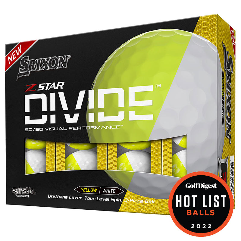 Srixon Z-Star Divide Balls Yellow/White